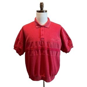 Vintage Grandpa Knightsbridge Polo Rugby Shirt Red Size 2XL tennis bowling